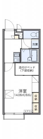 レオパレス魚住南の間取り
