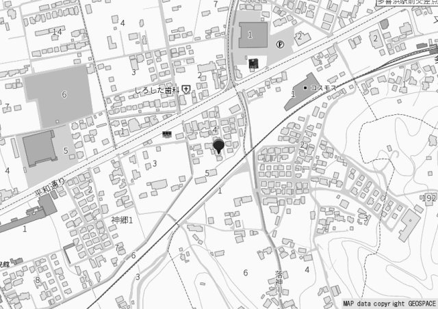 神郷1丁目　売土地の地図