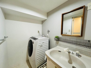 化粧品や洗顔料、歯ブラシなどの必需品をまとめて置ける収納スペースがあり、使用するたびに取り出す手間が省けます。また、水回りのため、濡れても大丈夫な素材が使用されており、お手入れが簡単です。