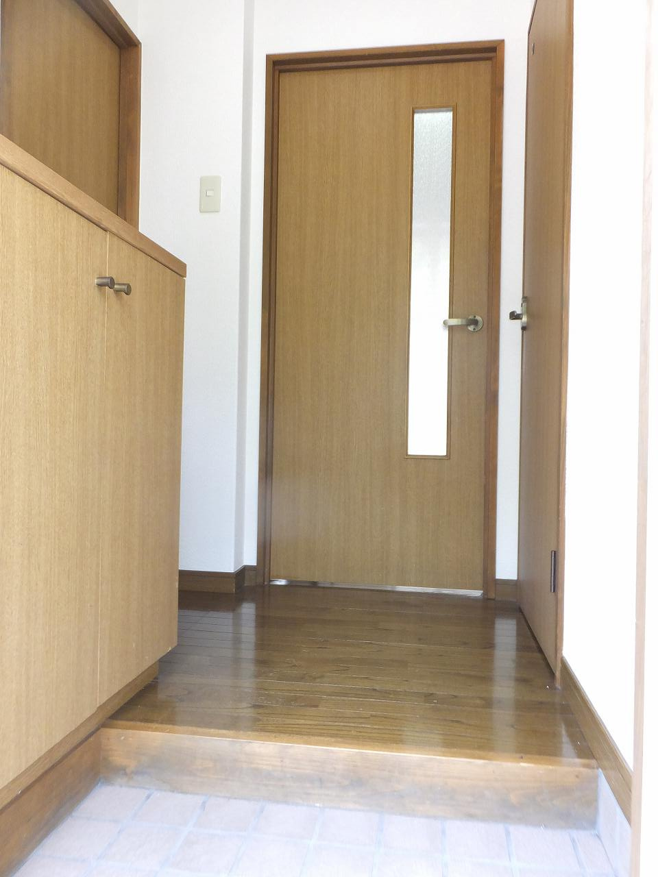 熊本市北区弓削６丁目のアパートの玄関