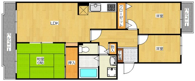 マッティーナ神戸弐番館の間取り