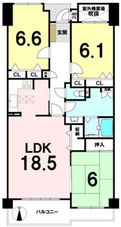【間取り】 | コスモ習志野コアシティセカンドコア