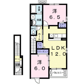 【間取り】 | フローレンスⅡＡ