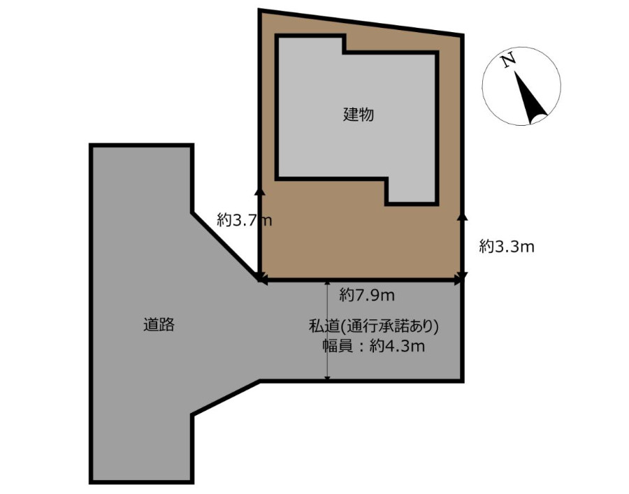 高知市弥生町　中古一戸建ての区画図