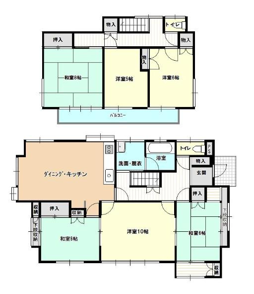 笠間市東平1期　中古戸建の間取り