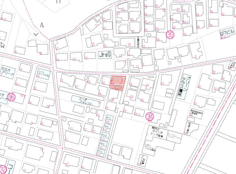 都城市鷹尾３丁目の売地の土地図