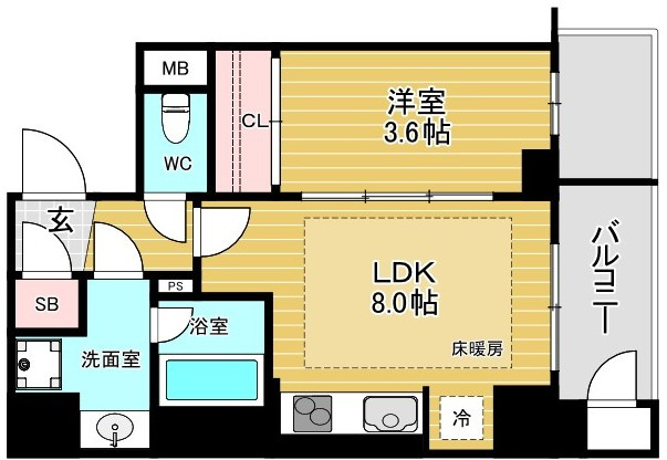 プレサンスロジェ天王寺真田山公園の間取り
