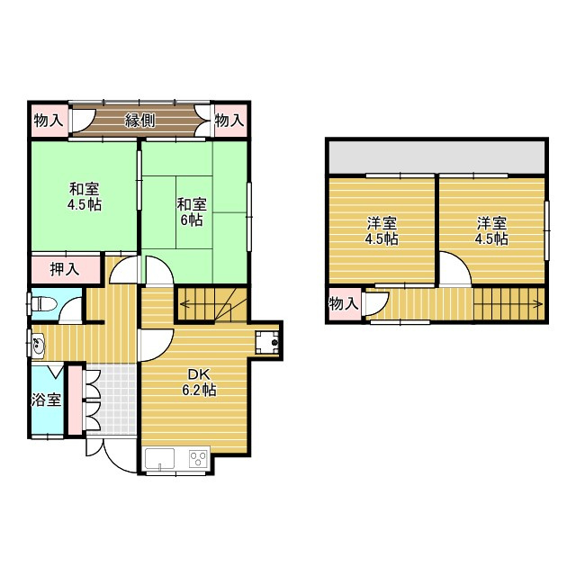 豊南町東4-7-7貸家の間取り