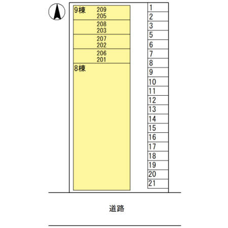 ファミールコーポ高屋9の区画図