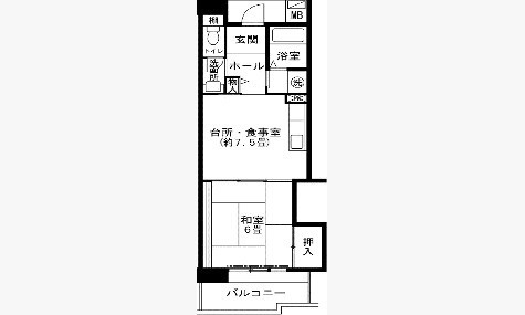ハーバーランド神戸駅前１ＤＫの間取り