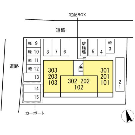 クルール東野の区画図