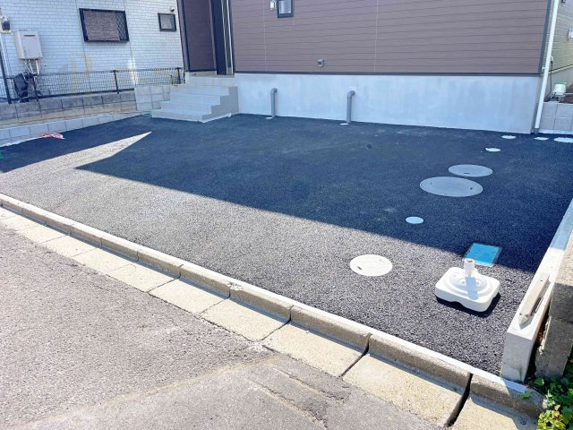 つくば市中別府第1　新築戸建て　1号棟の駐車場|カースペースは2台お停めいただけます♪