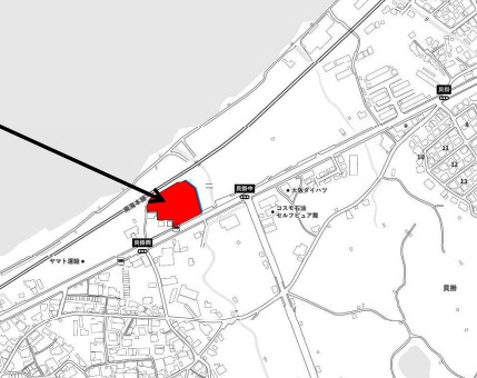阪南市貝掛　貸土地の地図