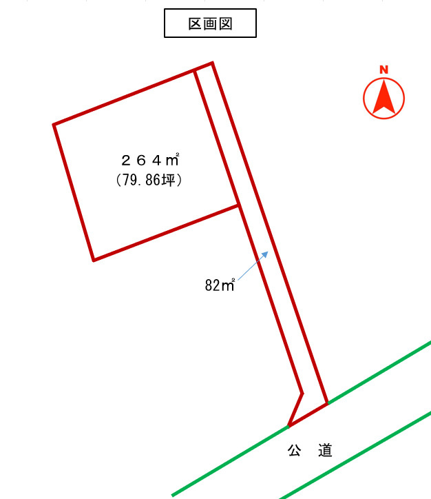 藤岡市藤岡　土地250の区画図