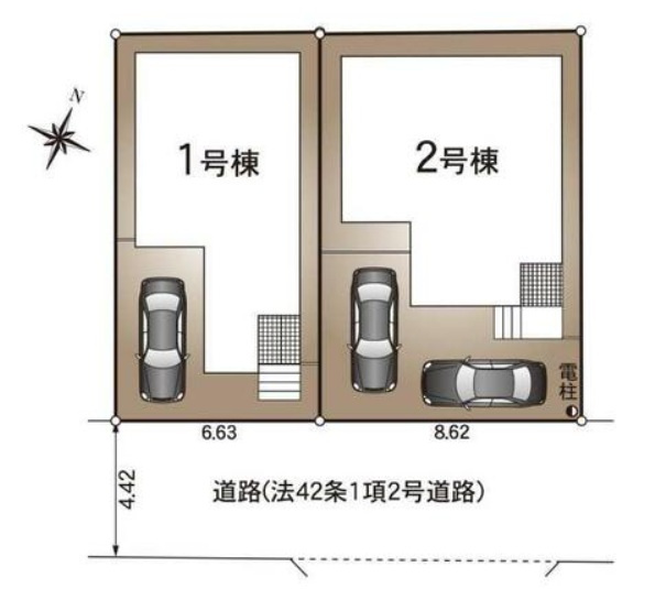 クレイドルガーデン　高知市薊野南町第1　1号棟の区画図
