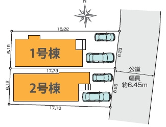 堺市東区北野田新築戸建て　1号棟の区画図