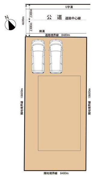 平塚市長持　中古戸建の区画図