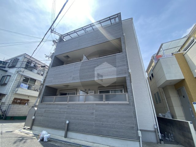 東大阪市長瀬町１丁目のアパートの外観