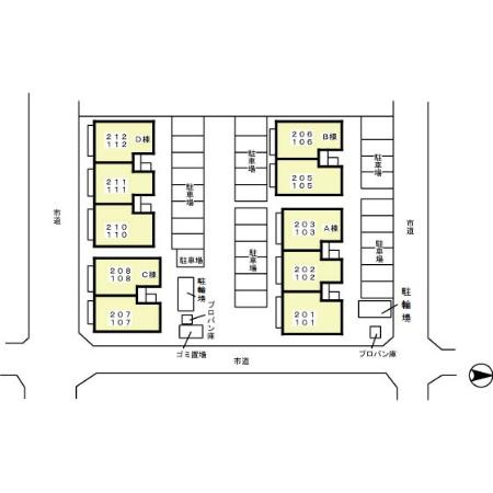 ロイヤルタウンDの駐車場