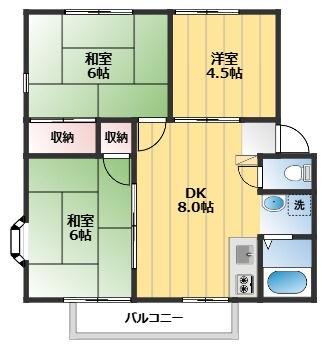 サンハイツ新井Eの間取り