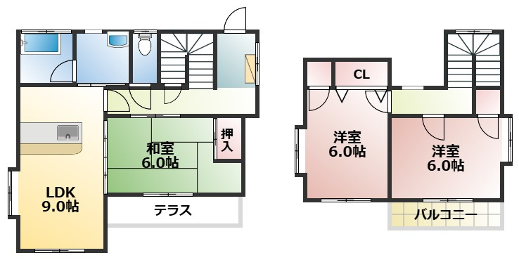 南サンシャインⅡの間取り