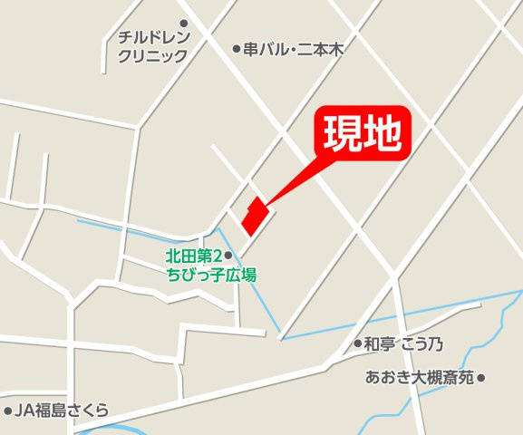 新築戸建・建売　郡山市大槻町14期　Erde　全3棟の地図