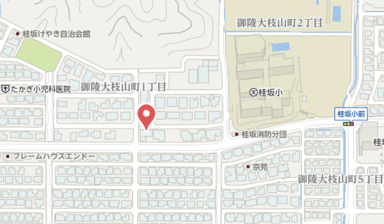 京都市西京区御陵大枝山町2丁目　中古戸建の地図