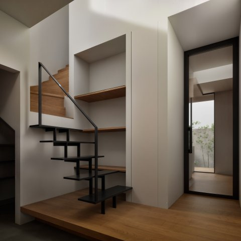 長岡京市今里細塚の完成予想図|一部、おしゃれなスケルトン階段です！