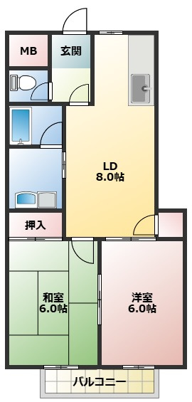ほら貝ビレッジの間取り|間取図です。
