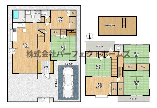 豊野町戸建　賃貸の間取り