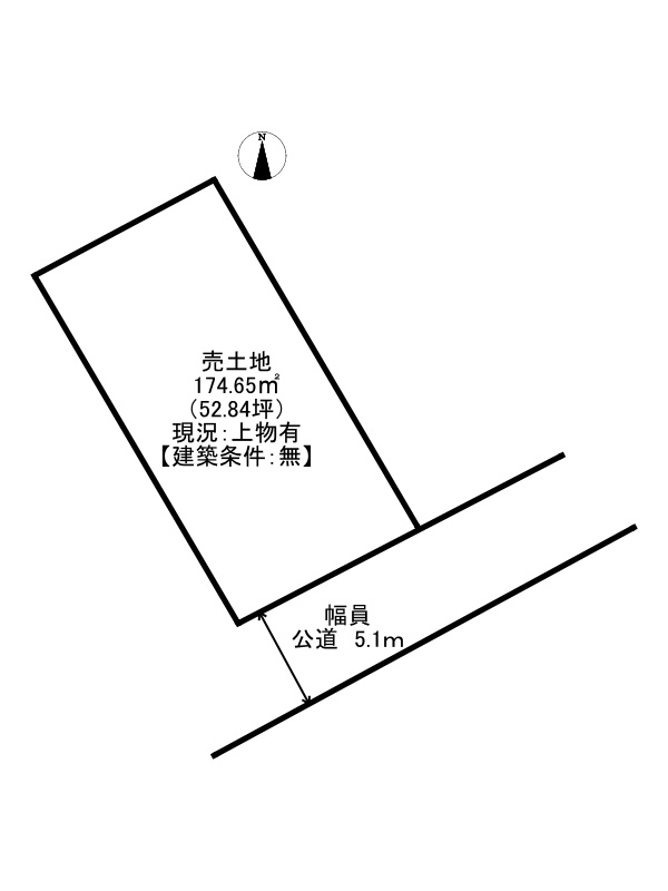 姫路市八家/売土地の前面道路含む現地写真