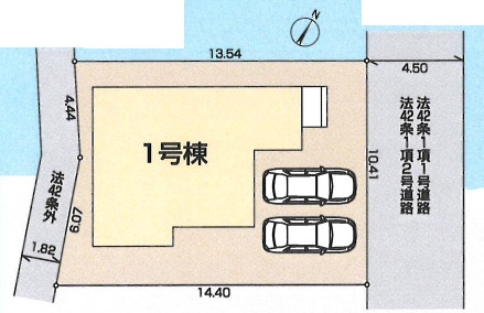 青梅市大門2丁目　全1棟の区画図