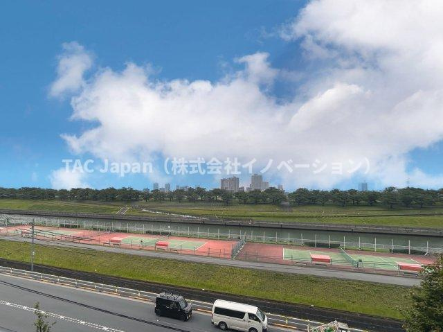 カルム赤羽の展望|
北側の廊下側眺望です。
河川敷が広がっていますので、すがすがしい風が流れてきます。
