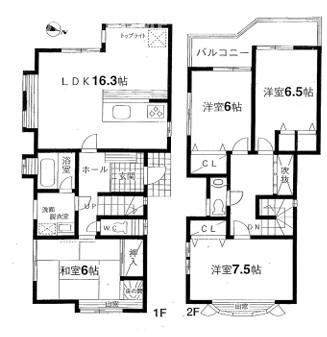 港南台７丁目戸建の間取り