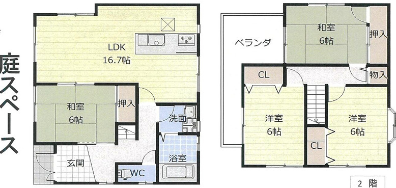 堺市西区菱木　中古戸建の間取り