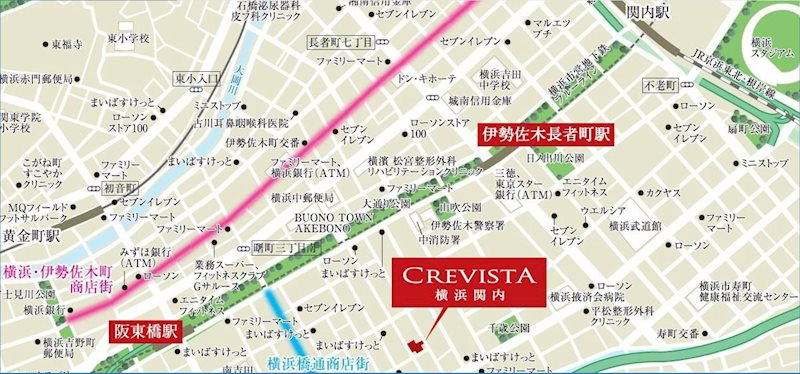 クレヴィスタ横浜関内の地図