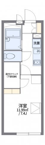 レオパレス若山の間取り|代表的な間取のため実際の間取とは異なる場合があります