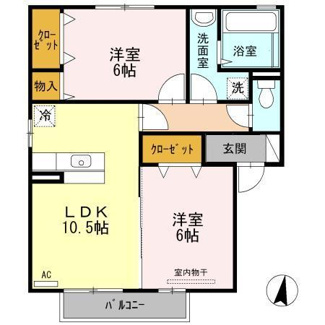 【間取り】 | Ｌｅａｄみすず　Ａ