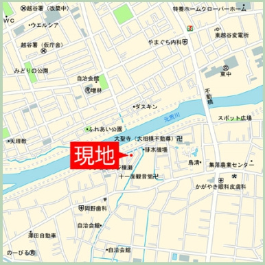 越谷市相模町新築戸建ての地図