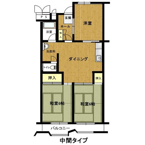 兵庫県公社　播磨城ノ宮３号棟の間取り