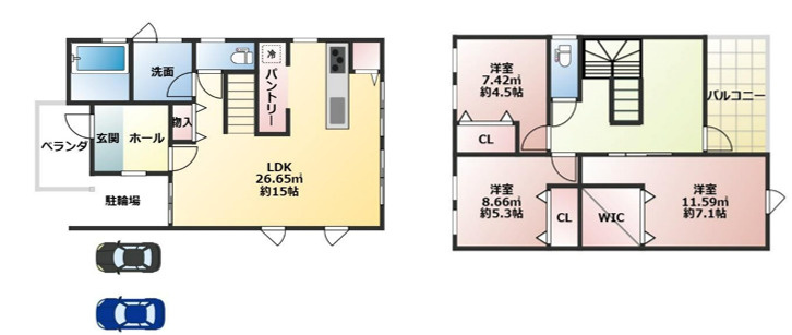 ピースタウン大津高砂建売の間取り