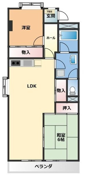 ＯＳ・ＳＫＹマンション植田南の間取り