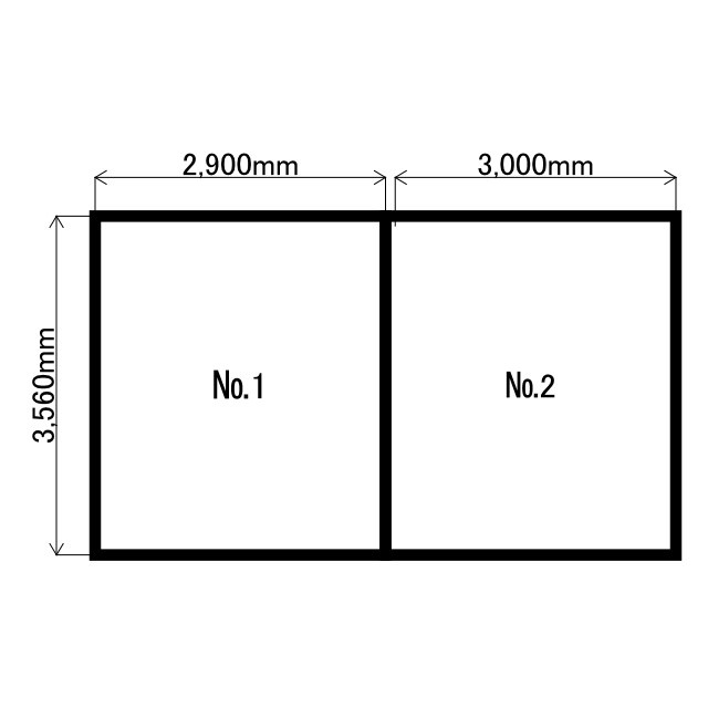 二子2丁目駐車場の区画図