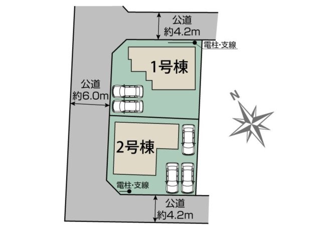 【区画図】 | 本庄市下野堂　ブルーミングガーデン　新築戸建　全2棟　1号棟