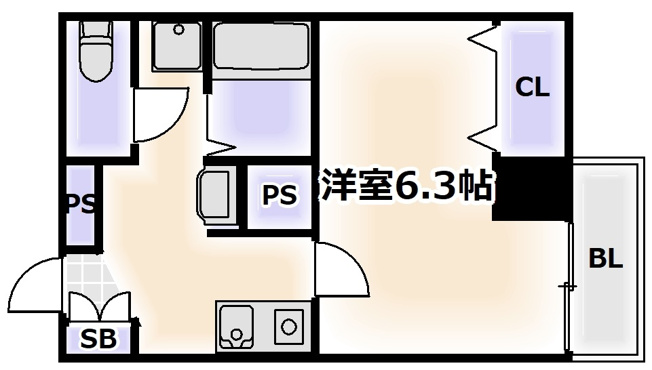 【間取り】 | みおつくし東なんば