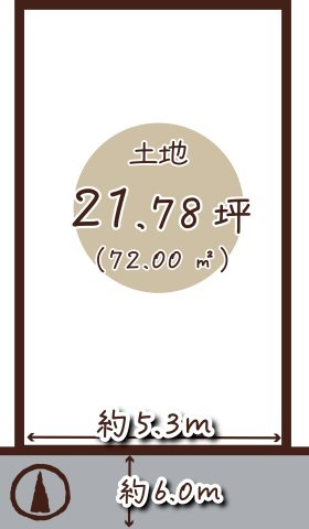 長岡京市久貝２丁目の売地の区画図