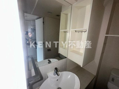 【洗面所】 | パークキューブ武蔵小杉 | 広い洗面スペース