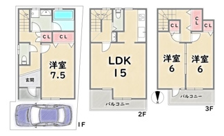 【間取り】 | 右京区山ノ内荒木町