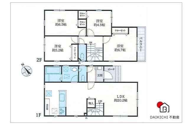 【間取り】 | 久喜市上町　クレアスタウン　中古戸建　全7棟　4号棟