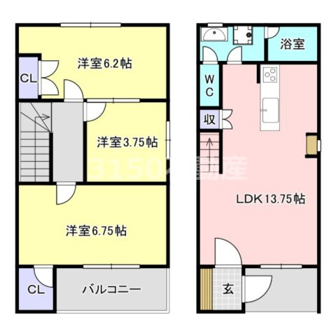 ヴィラフロンティア東鶉Aの間取り